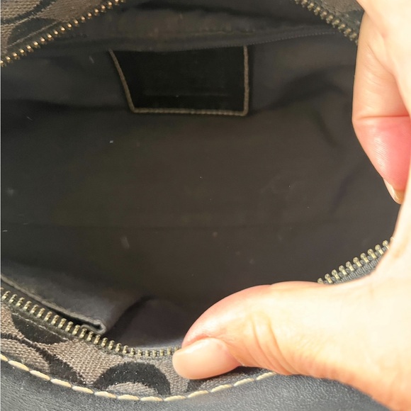 Vintage Coach Handbag 6828 Black Canvas Leather Trim and Tassels Satchel Bag - Picture 5 of 7